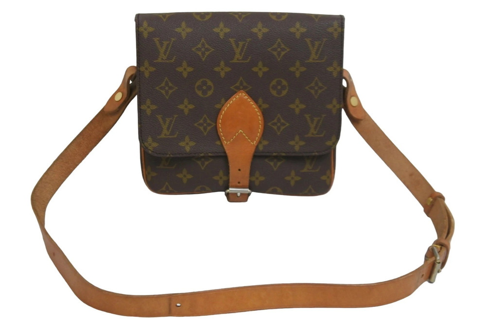 Louis Vuitton Cartouchiere Shoulder Bag Monogram Canvas Brown